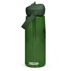 Flip straw water bottle