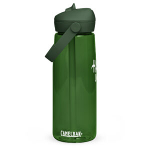 Flip straw water bottle
